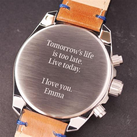 watches engraved messages.